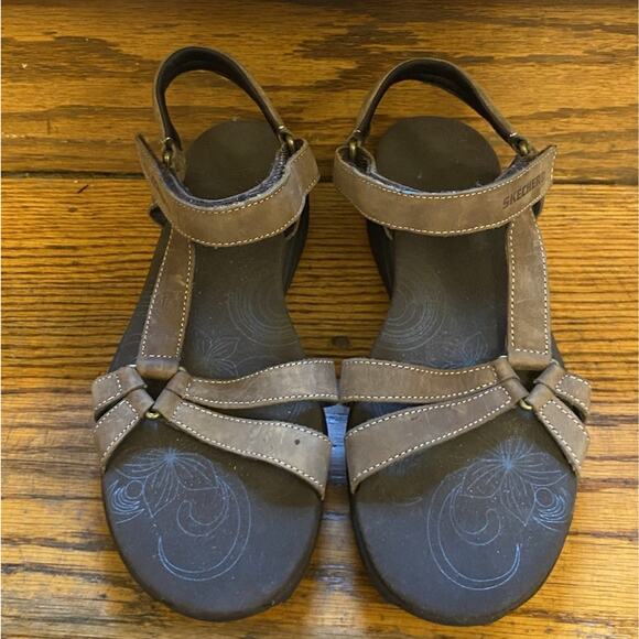 Skechers Shape Ups Dash Ankle Strap Comfort Sandals Women 8.5 Brown #12290 - Picture 2 of 10